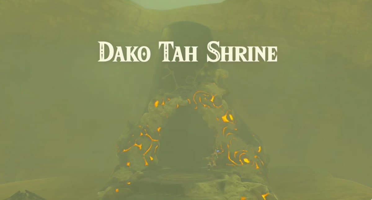 Zelda : Breath Of The Wild - Guide du sanctuaire Dako Tah