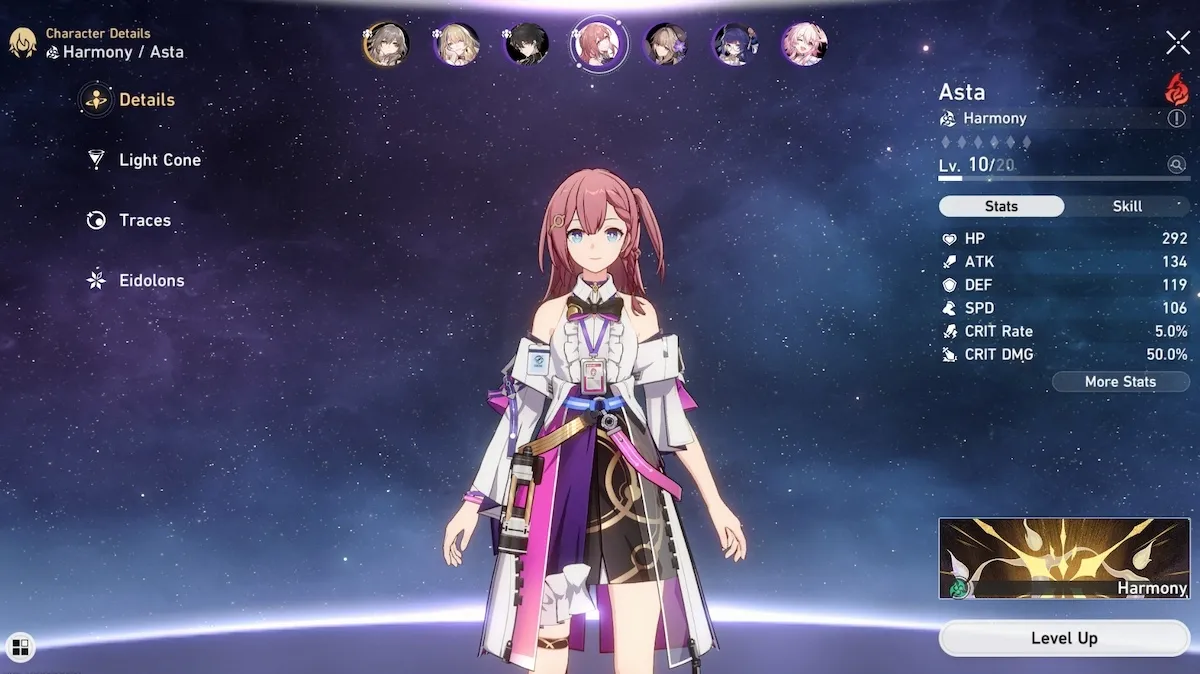 Honkai : explication des cônes, des traces et des eidolons de Star Rail Light