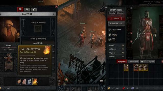 Comment récupérer du matériel et des objets - Diablo 4