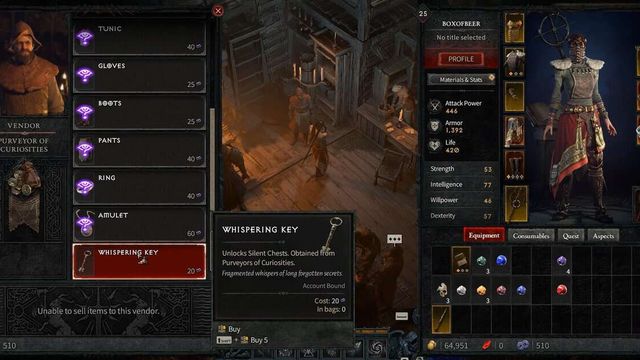 Comment obtenir et utiliser les clés de chuchotement - Diablo 4