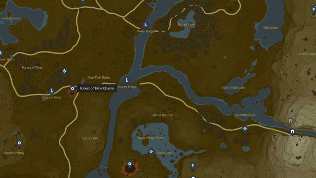 Comment se rendre à la forêt du gouffre temporel - Zelda : Tears Of The Kingdom