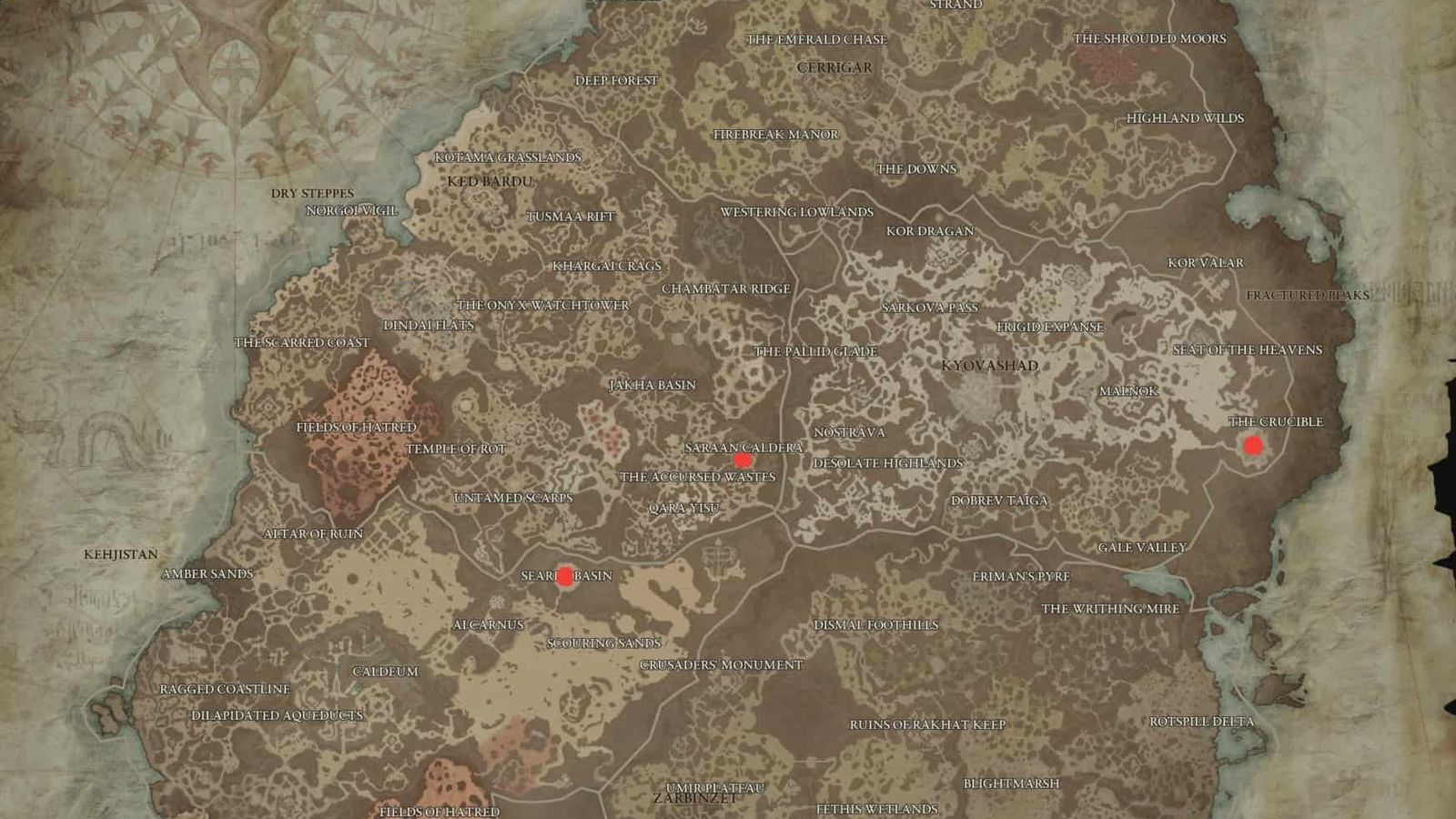 Emplacement du boss du monde Ashava - Diablo 4