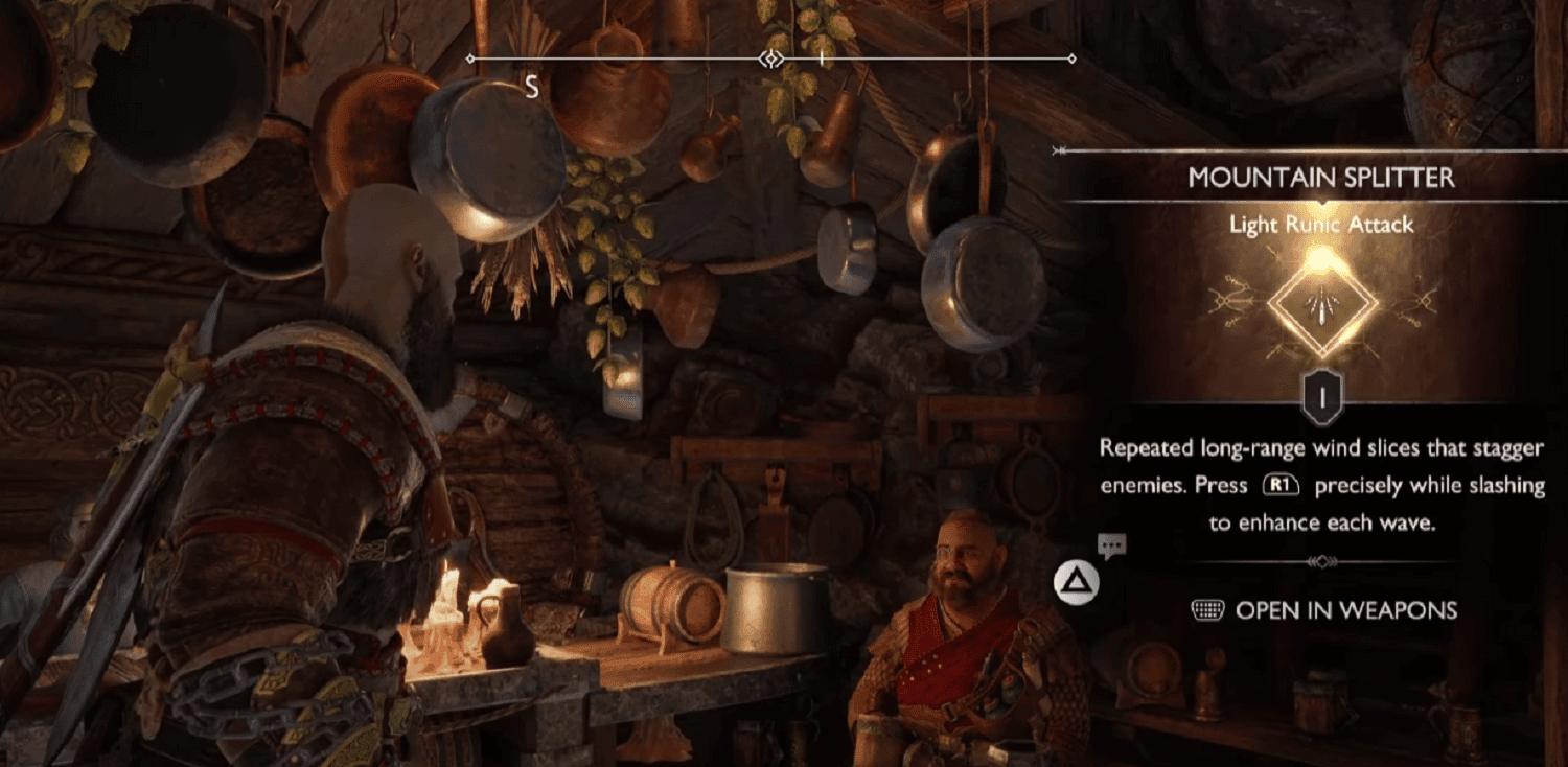 God Of War : Ragnarok - Où obtenir le Mountain Splitter Runic