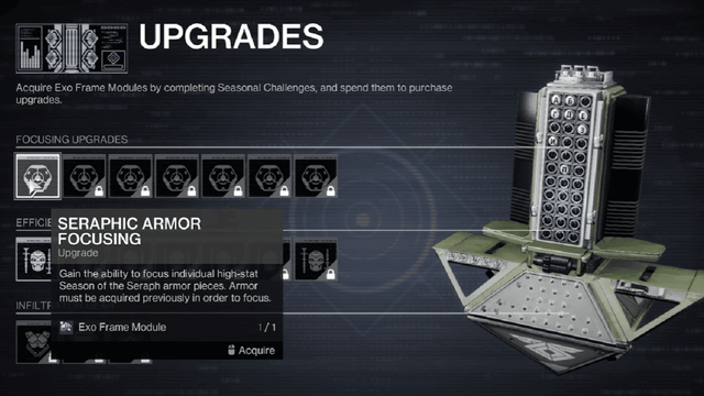 Destiny 2 : Season Of The Seraph - Comment obtenir les modules Exo Frame