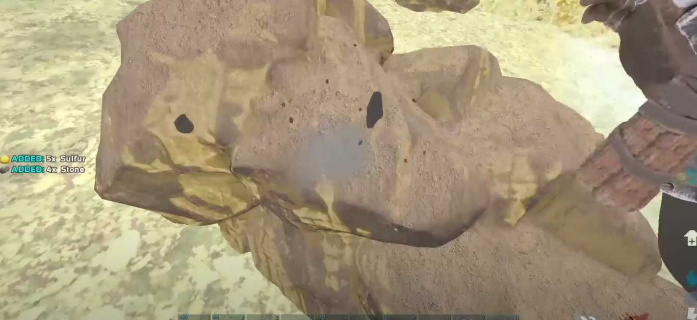 Ark : Emplacements du soufre et du gaz condensé de Fjordur