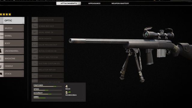 Call of Duty Black Ops Cold War Meilleures configurations du Pelington 703