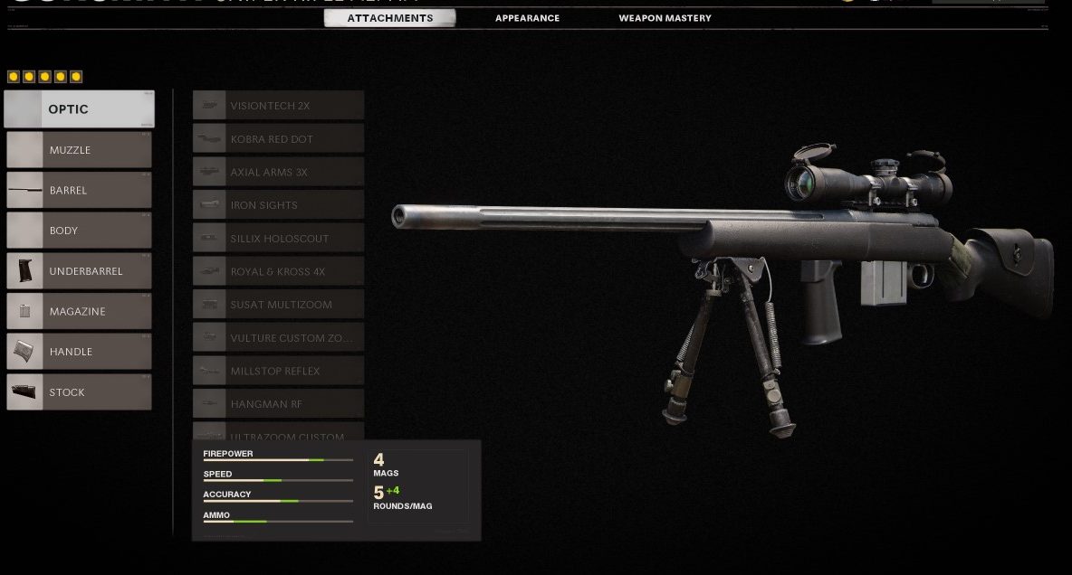 Call of Duty Black Ops Cold War Meilleures configurations du Pelington 703