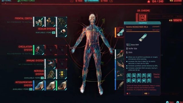 Cyberpunk 2077 - Guide de cybernétiques