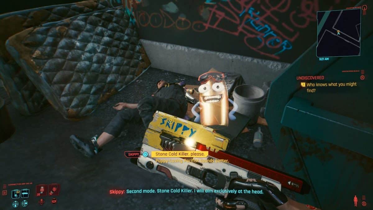 Comment trouver Skippy le pistolet parlant dans Cyberpunk 2077