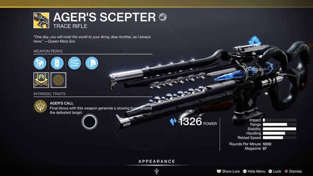Destiny 2 : Comment obtenir le fusil exotique du sceptre d'Ager