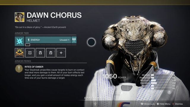 Destiny 2 Beyond Light - Comment obtenir le Dawn Chorus