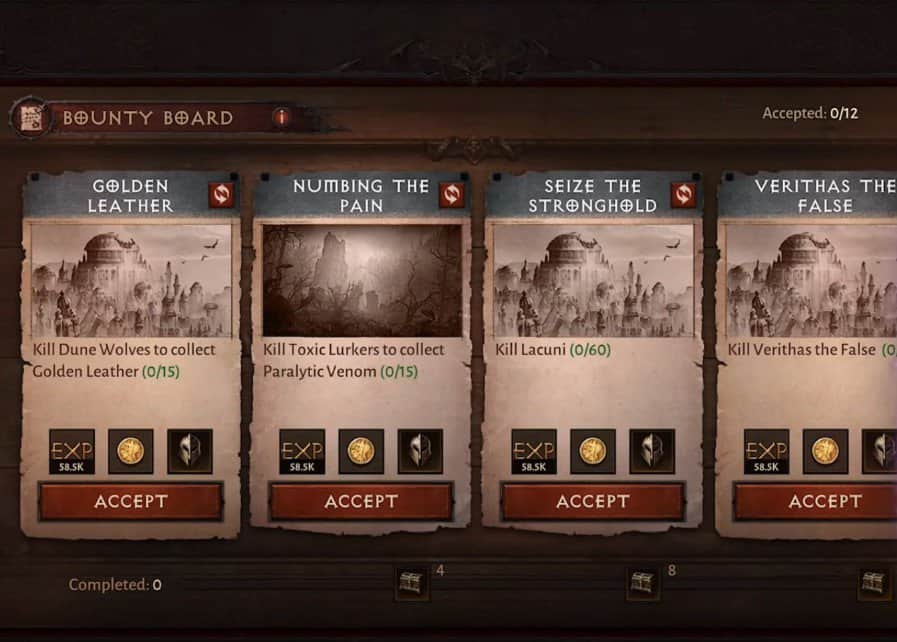 Diablo Immortal : Guide des Bounties