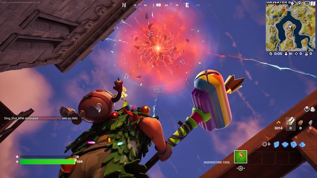 Une faille rouge géante se profile au-dessus de l'île de Fortnite avant le chapitre 4 de la saison 2