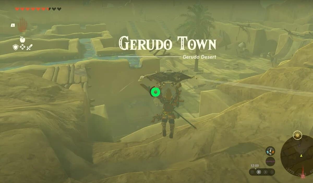 Zelda : Tears Of The Kingdom - Emplacement de la ville de Gerudo