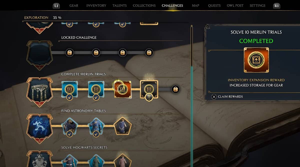 Hogwarts Legacy : Corriger le problème d'emplacements d'équipement pleins