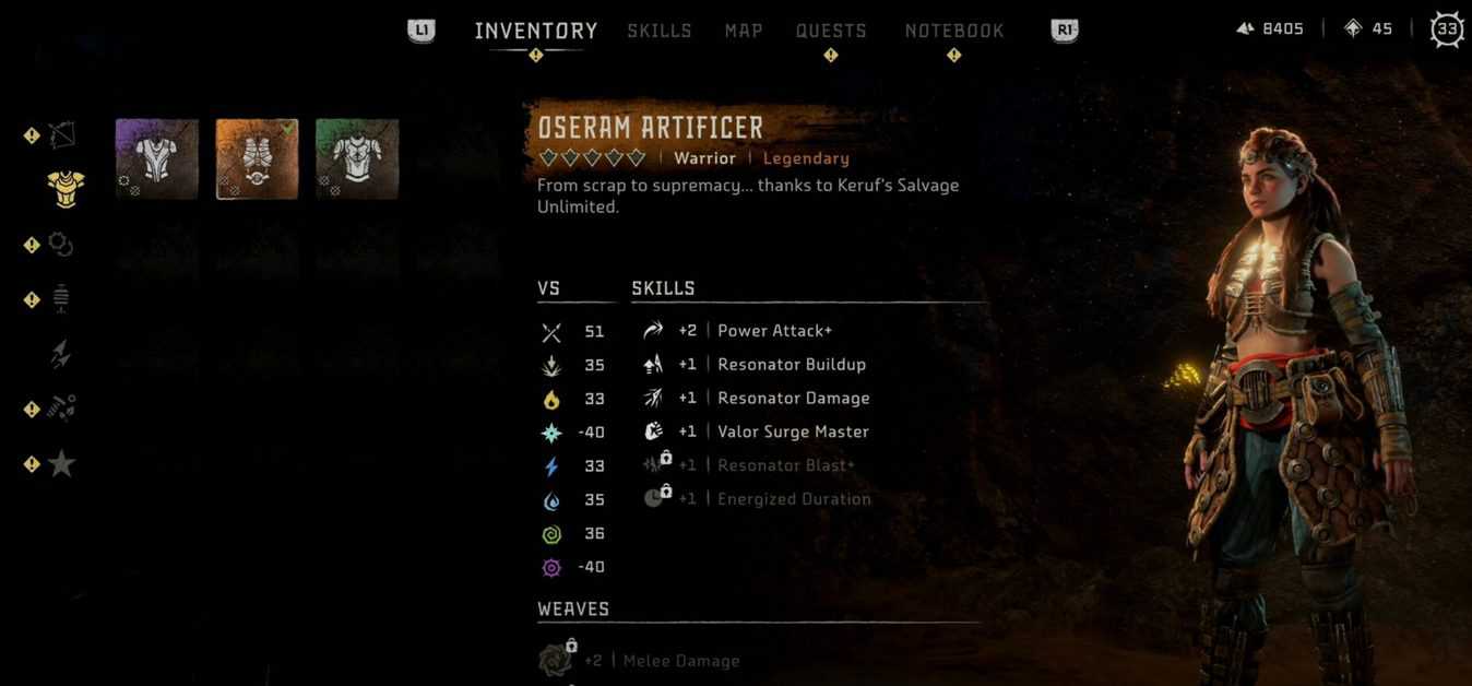 Horizon : Forbidden West - Comment obtenir l'armure d'artificier d'Oseram