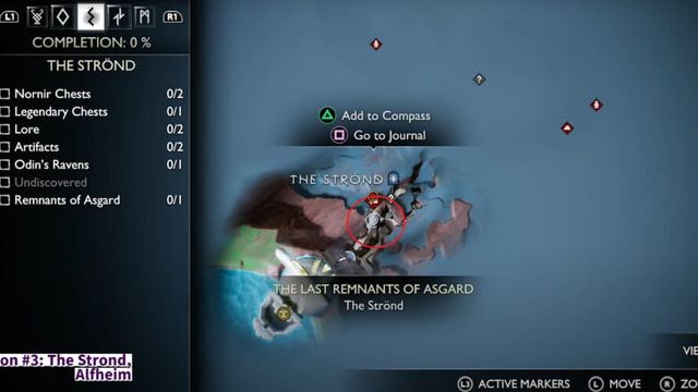 God of War : Ragnarok - Emplacements des vestiges trempés, fortifiés et durcis