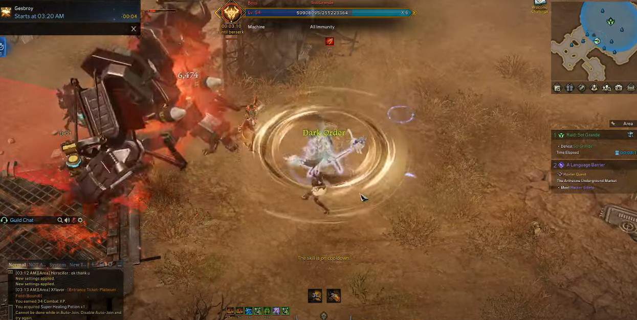 Lost Ark : Guide du boss du monde Sol Grande