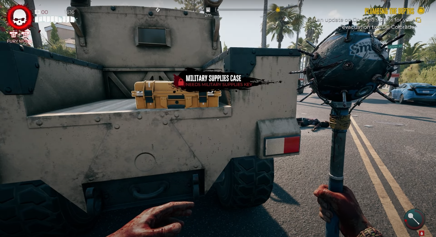 Dead Island 2 : Emplacement clé des fournitures militaires