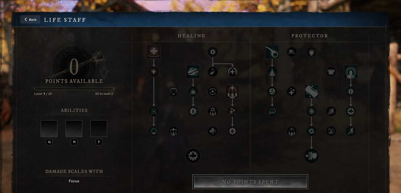 New World : Meilleurs build du Life Staff