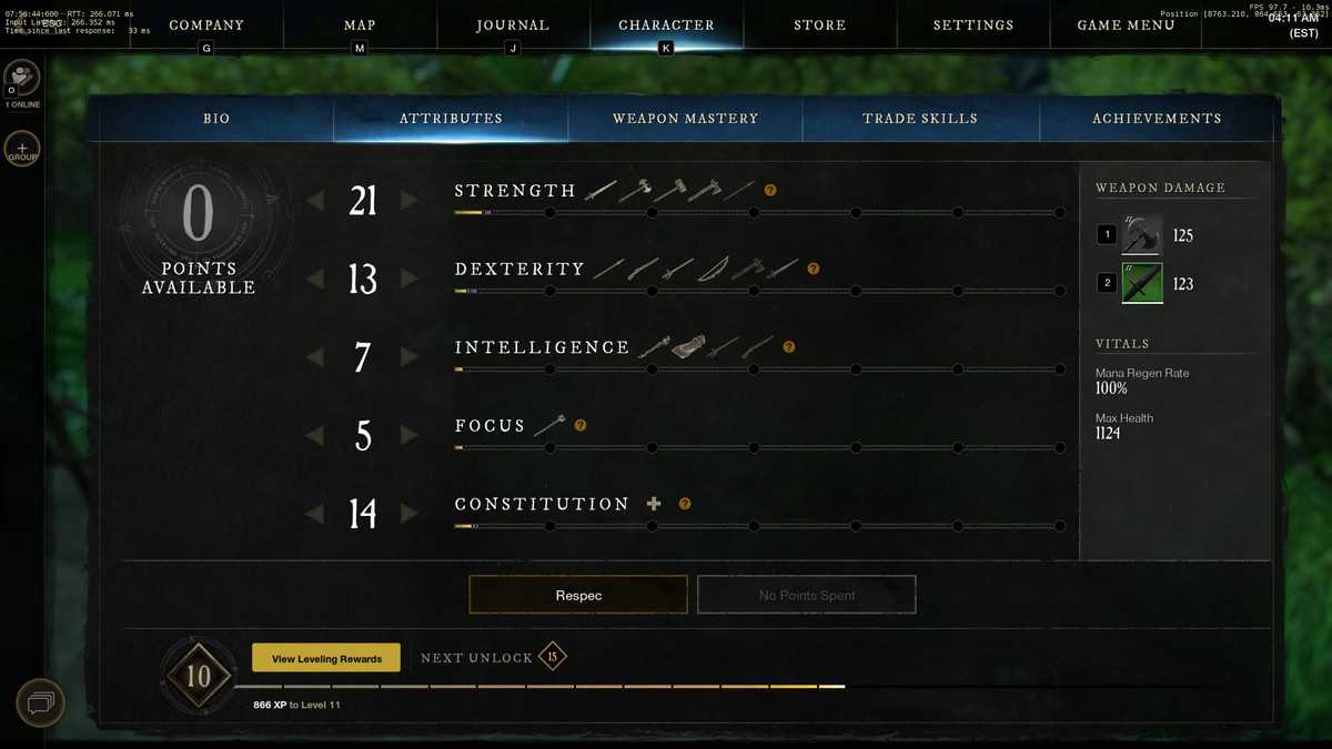 New World : Guide des statistiques et attributs