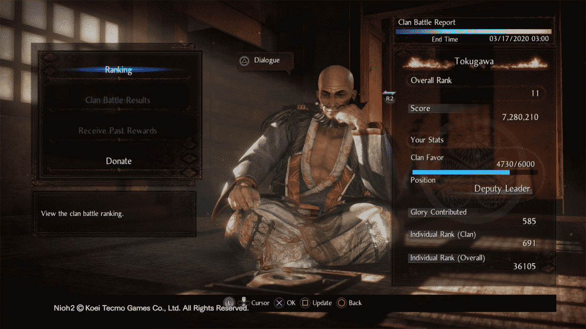 Nioh 2 Guide des objets Glory