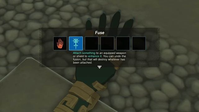 Comment supprimer la fusion et refusionner les armes dans Zelda : TotK