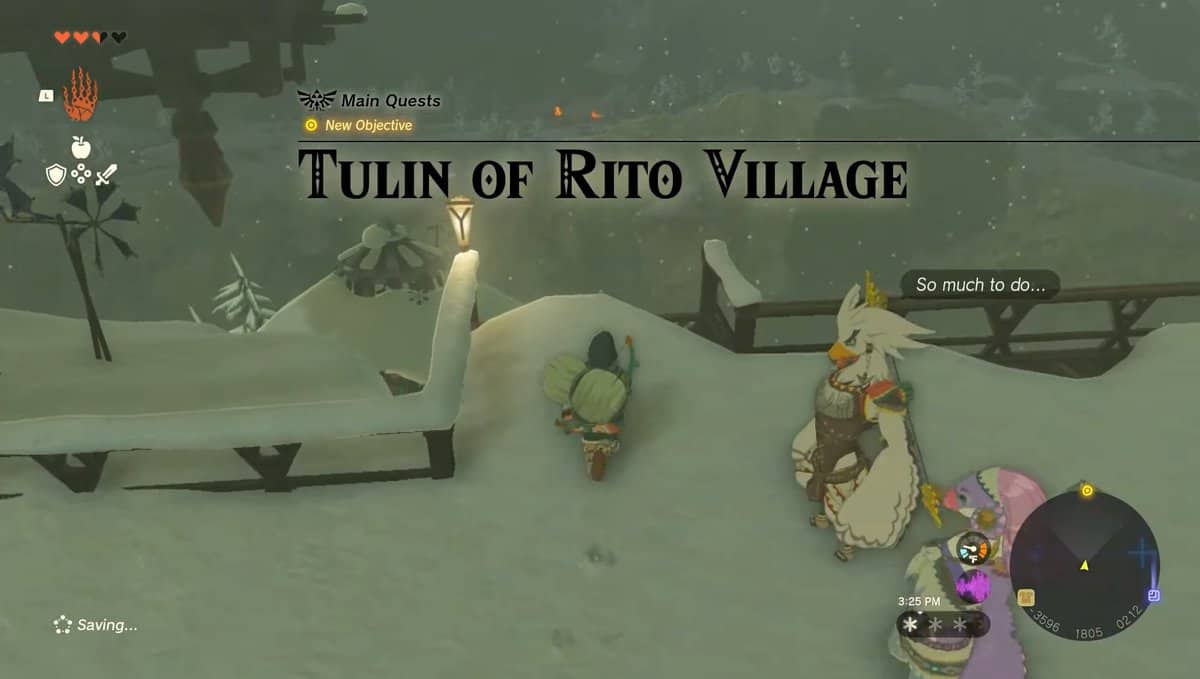 Zelda : Tears Of The Kingdom - Emplacement du village de Rito