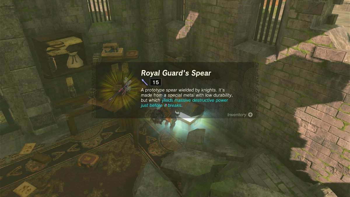 Emplacement de la lance de la garde royale - Zelda : Tears Of The Kingdom