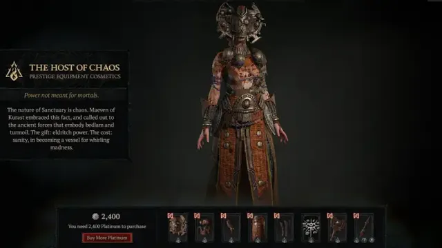 Comment obtenir l'ensemble d'armure Host of Chaos dans Diablo 4