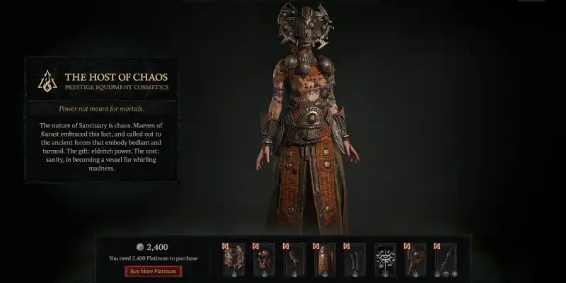 Comment obtenir l'ensemble d'armure Host of Chaos dans Diablo 4