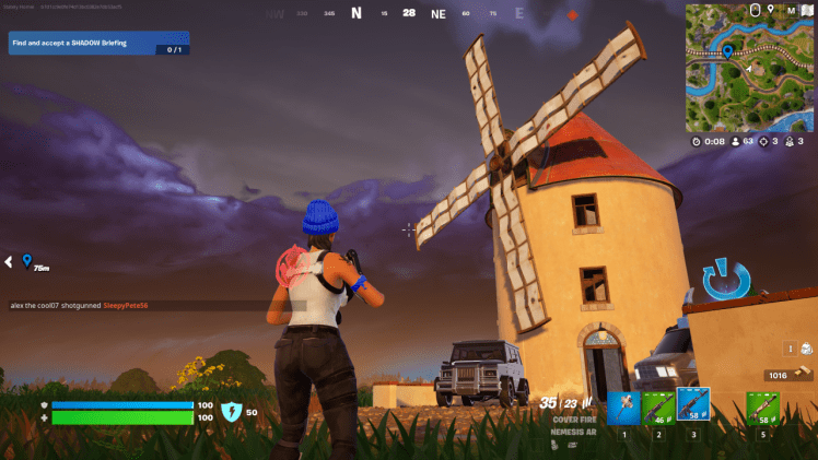 Fortnite: Comment sauter en l'air sur le moulin à vent ou sur l'autre moulin