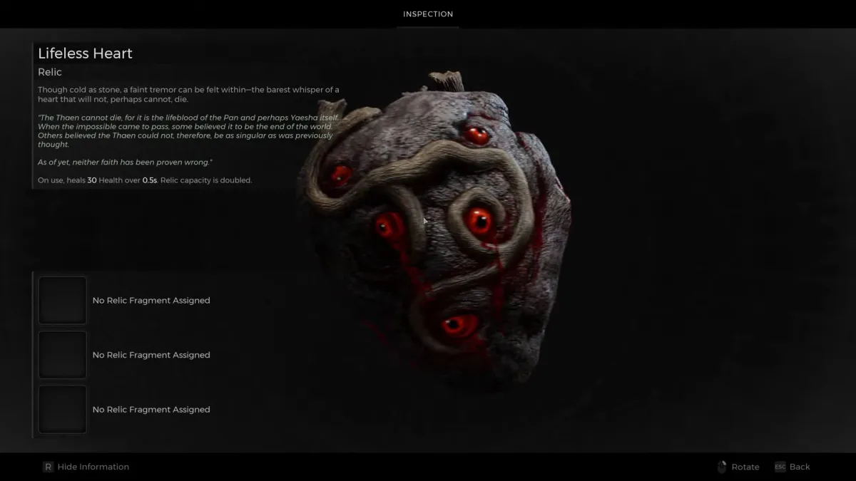 Remnant 2 : Comment obtenir la relique Coeur sans vie