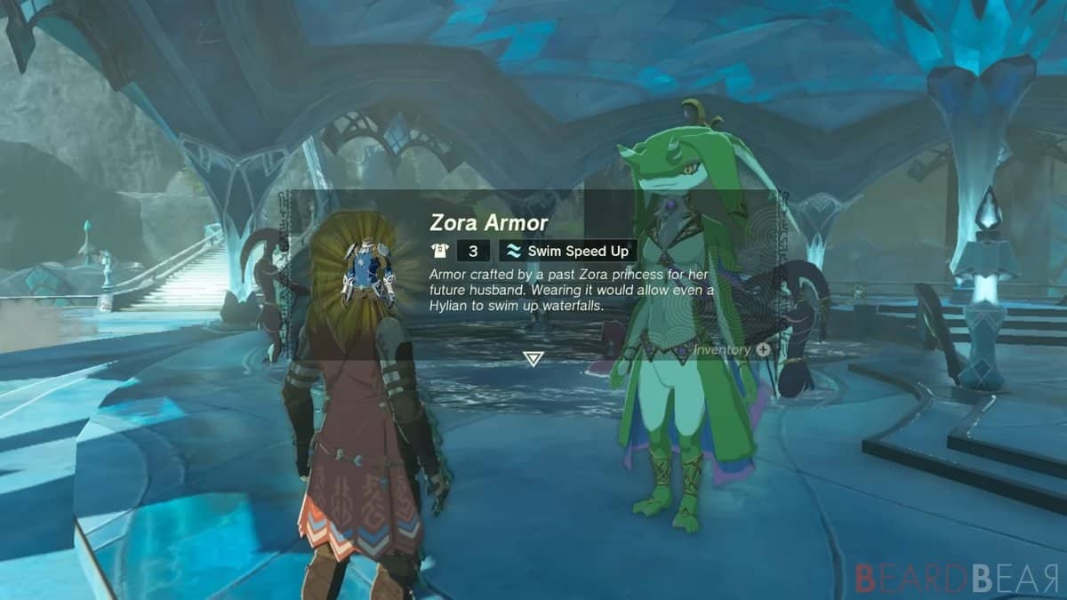 Zelda : Tears Of The Kingdom - Restauration de l'armure Zora