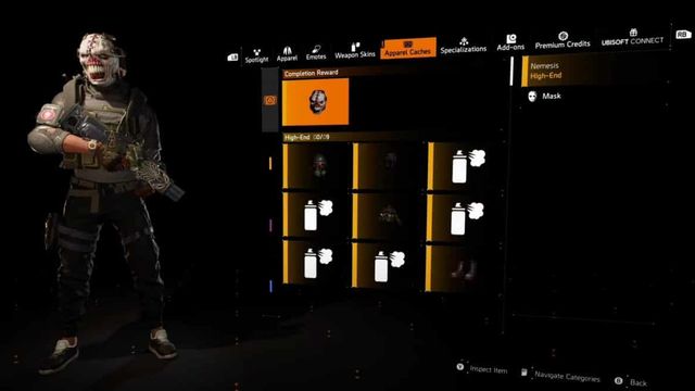 Comment obtenir le masque Resident Evil Nemesis dans The Division 2
