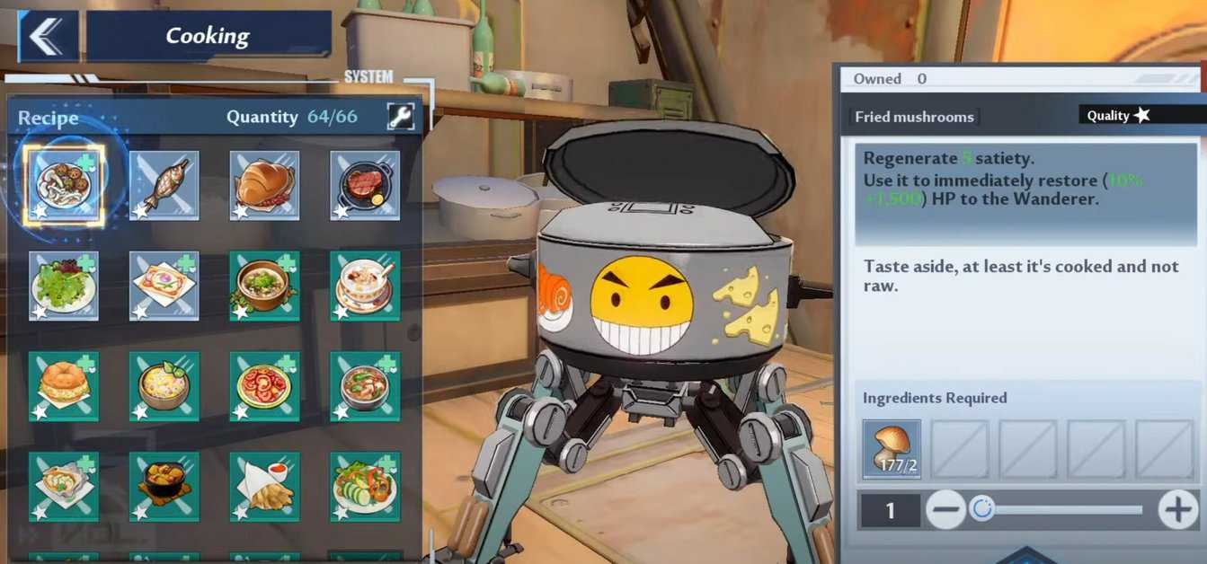 Tower of Fantasy : Guide de cuisson