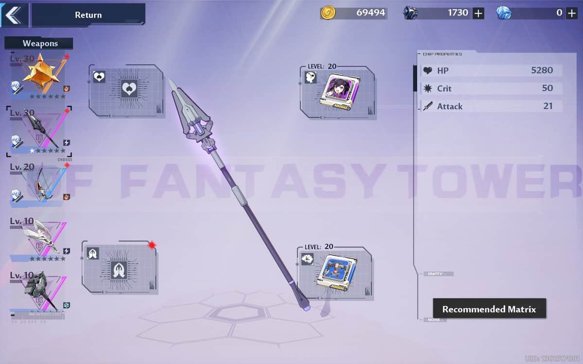 Tower of Fantasy : Guide sur les matrices