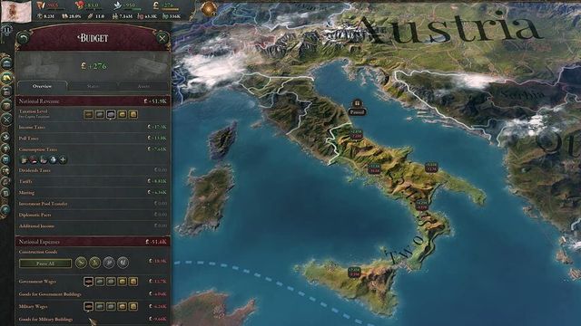 Victoria 3 : Comment stocker des réserves d'or