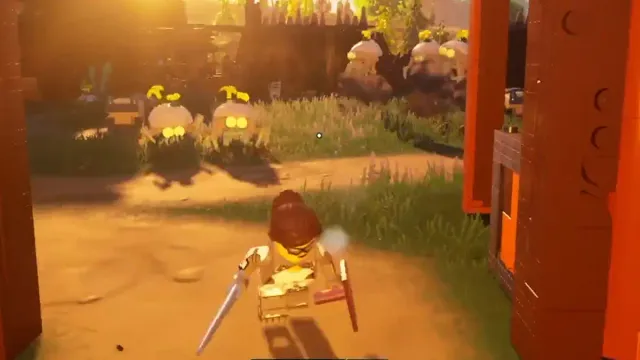 Un joueur LEGO Fortnite pris en embuscade par une armée de Rollers