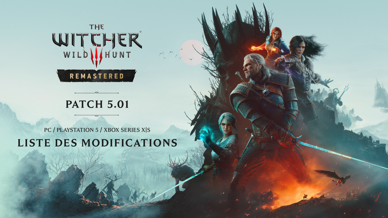 The Witcher 3: Wild Hunt Remastered les corrections du patch 5.01 de