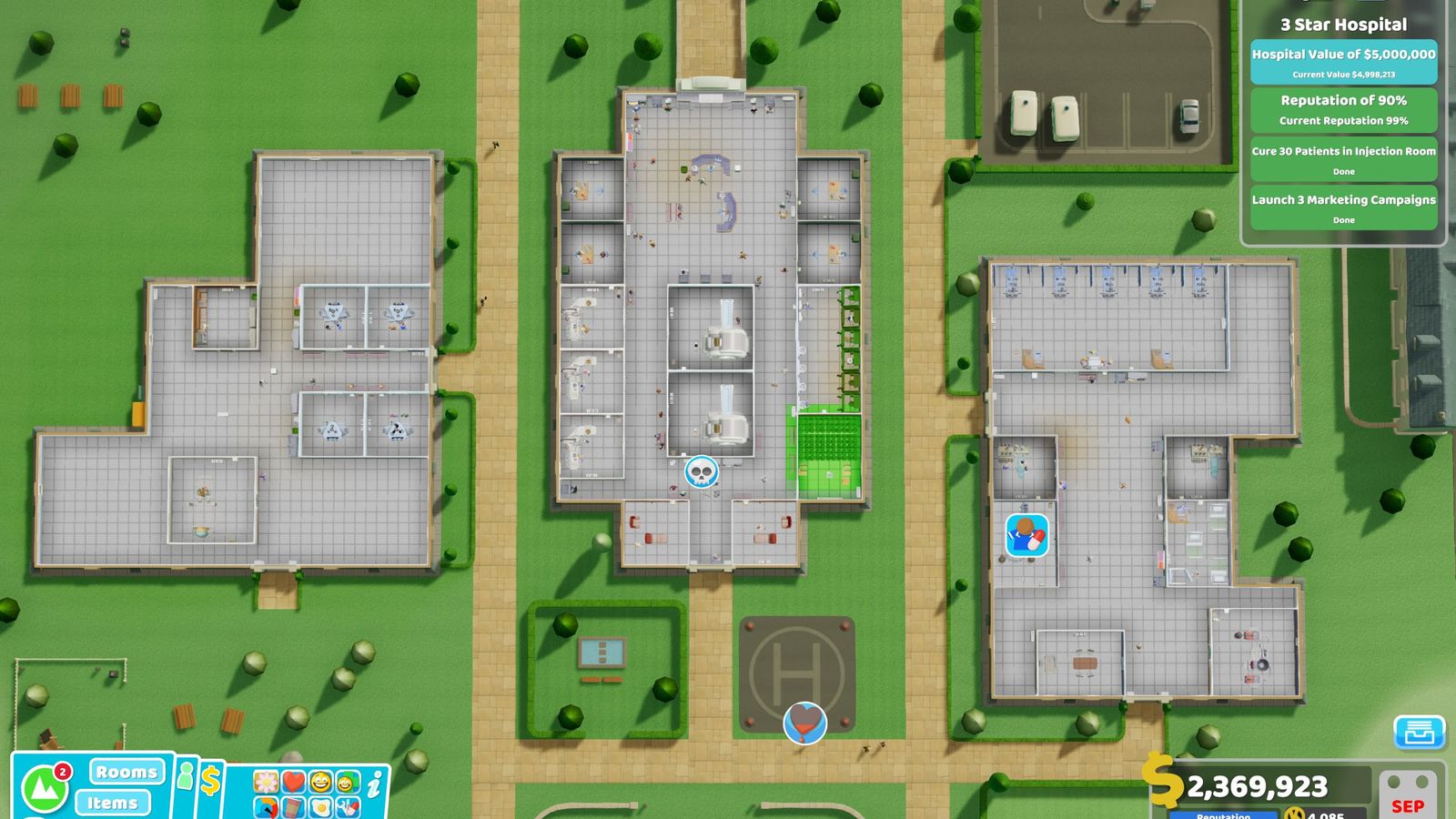 Two Point Hospital : Guide de Flemington