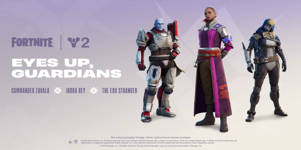 Fortnite x Destiny : De nouveaux superbes skins de gardiens