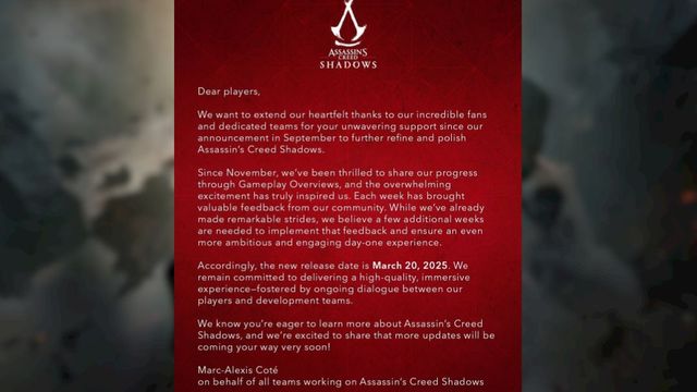 Ubisoft reporte Assassin’s Creed Shadows au 20 mars 2025