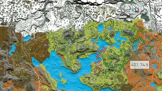 Ark : Valguero - Emplacements des gemmes