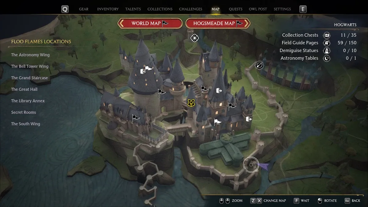 Hogwarts Legacy : Où trouver toutes les tables d'astronomie