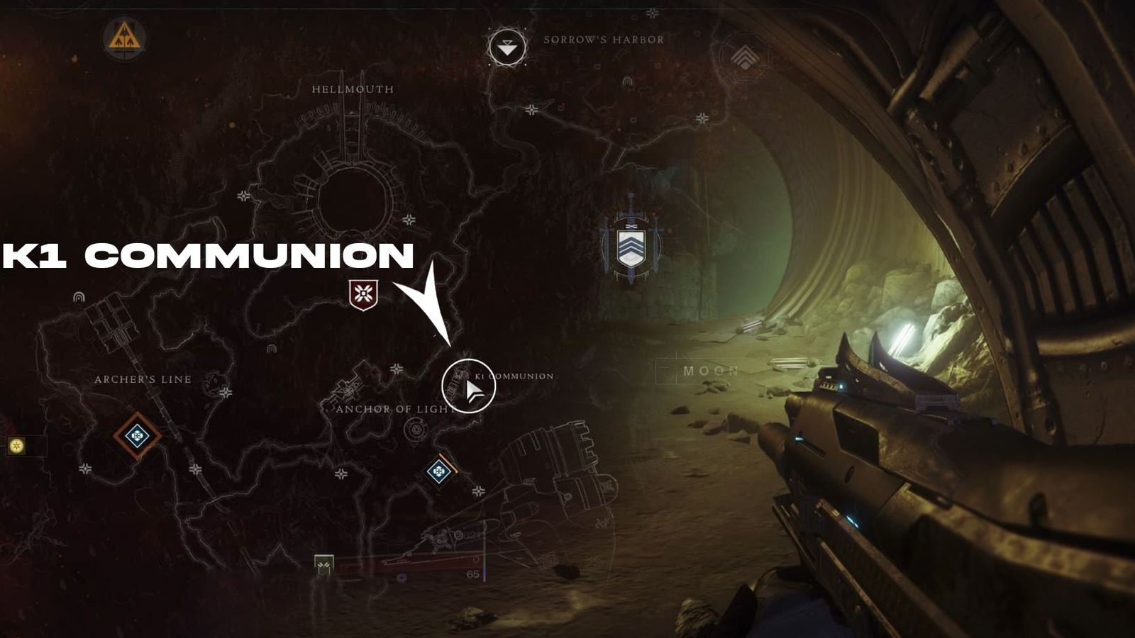 Destiny 2 : Comment trouver le secteur perdu de la légende de la communion K1