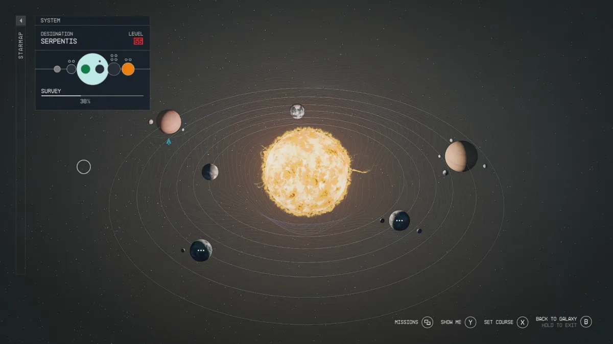 Starfield : Où trouver le système Serpentis