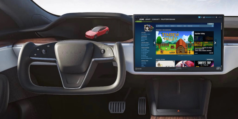 Tesla ajoute Steam à sa gamme de voitures électriques