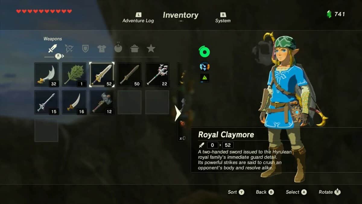 Comment obtenir Royal Claymore dans Zelda: Breath Of The Wild