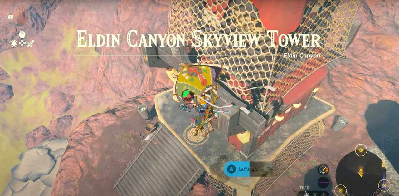 Zelda : Tears Of The Kingdom - Comment débloquer la tour Eldin Canyon Skyview